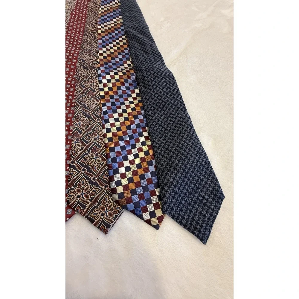 Jos A Bank Mens Silk Tie Lot 8 Signature Executive Reserve Neckties Patterned